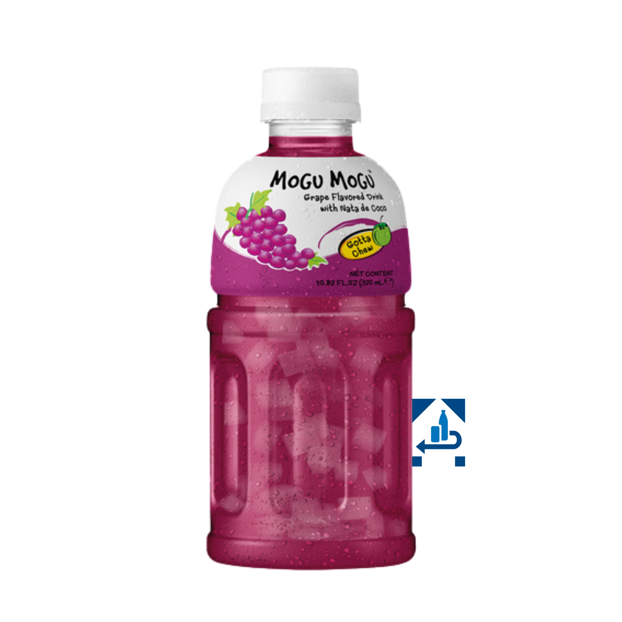 Mogu Mogu Trauben Getränk mit Nata de Coco 320ml (6er-Pack)