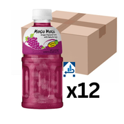 Mogu Mogu Trauben Getränk mit Nata de Coco 320ml (12er-Pack)