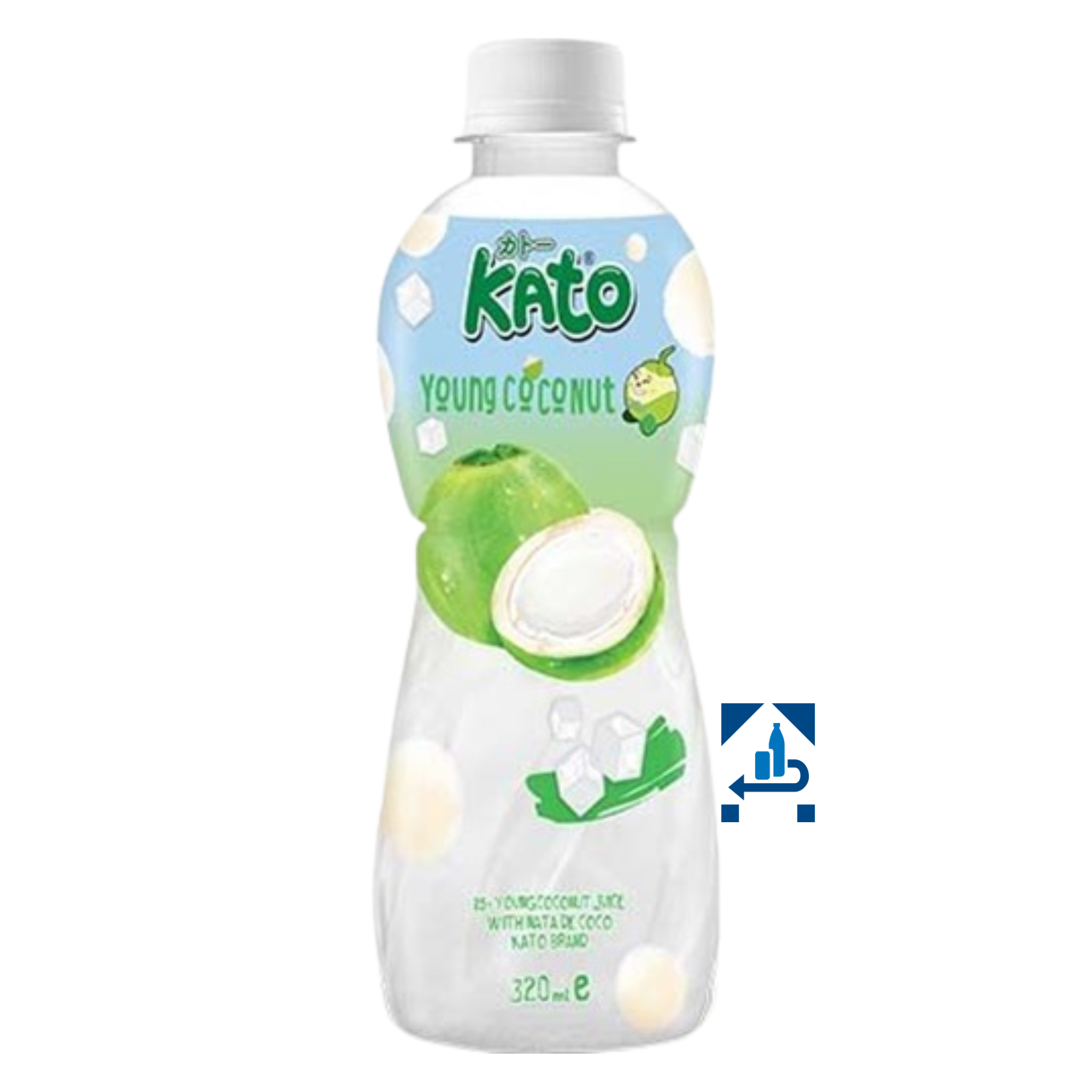 Kato Kokosnuss Getränk mit Nata de Coco 320ml (12er-Pack)