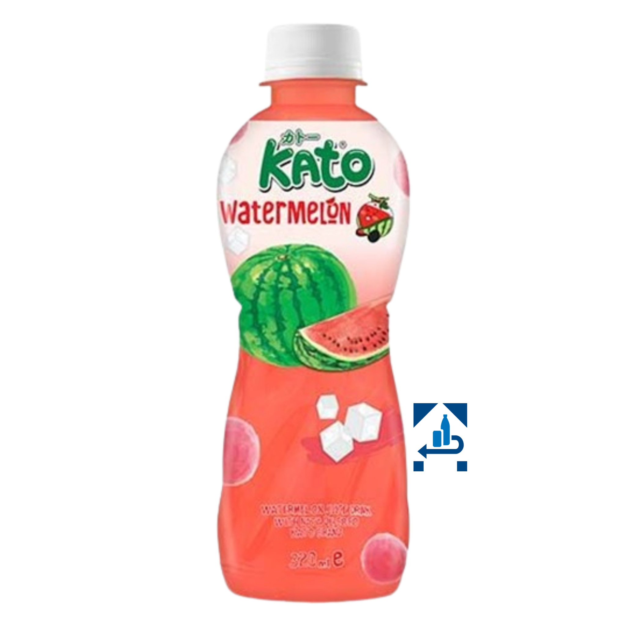 Kato Wassermelone Getränk mit Nata de Coco 320ml (12er-Pack)