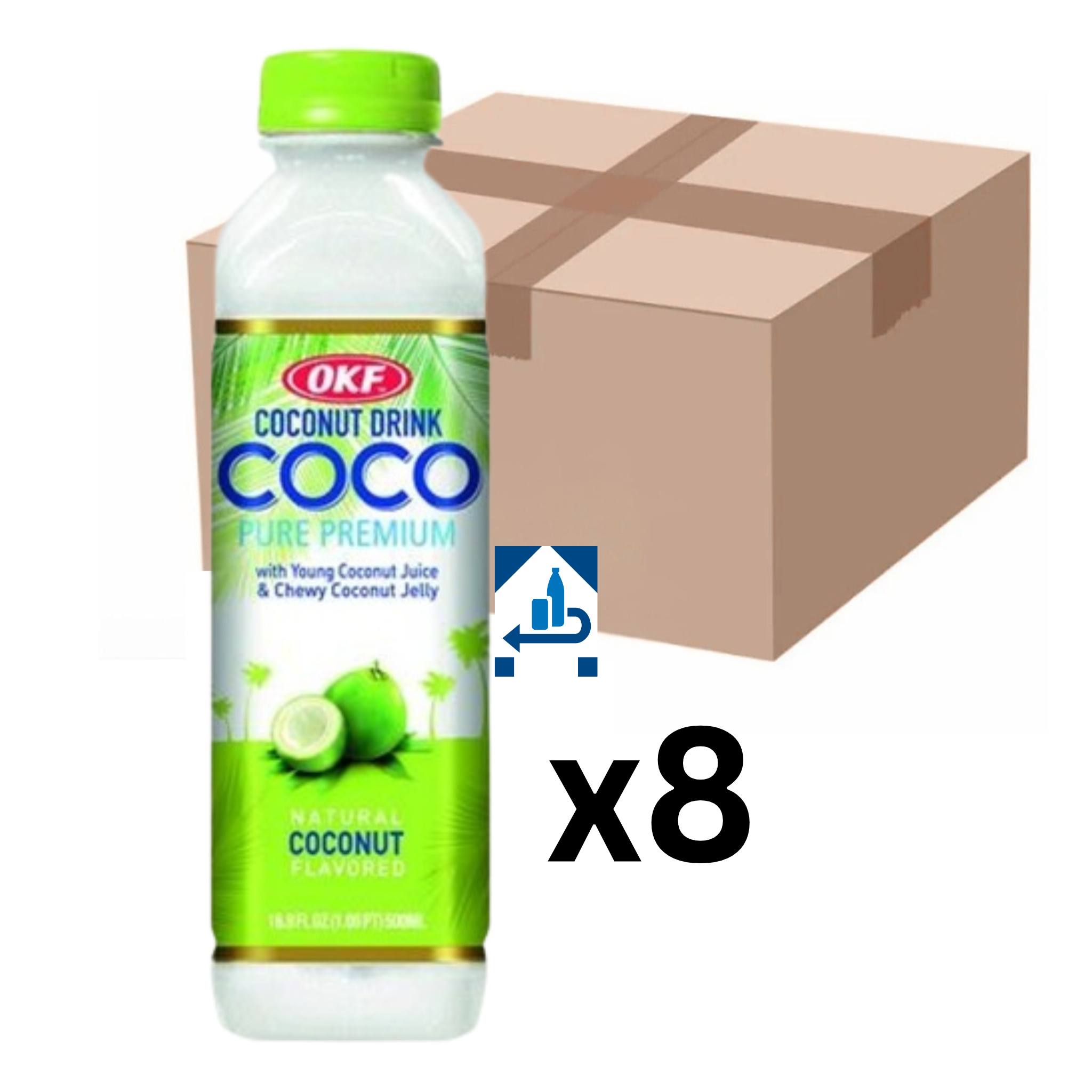 OKF Coco Kokosnuss Getränk 500ml (8er-Pack)