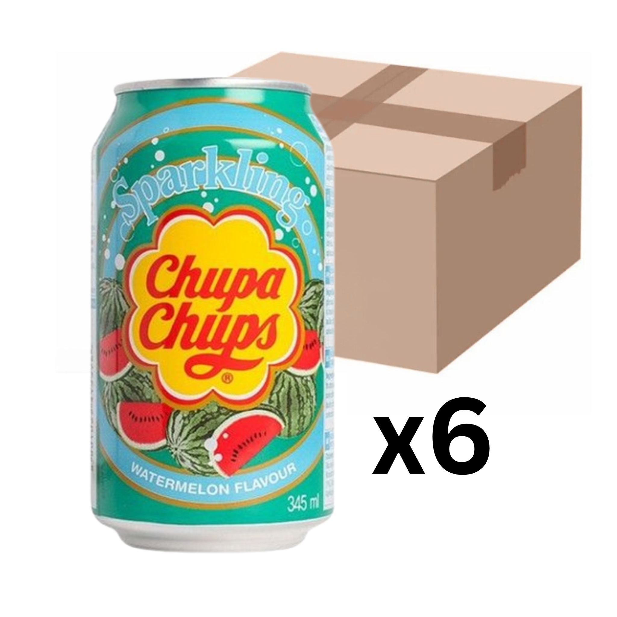 Chupa Chups Sparkling Wassermelone 345ml (6er-Pack)