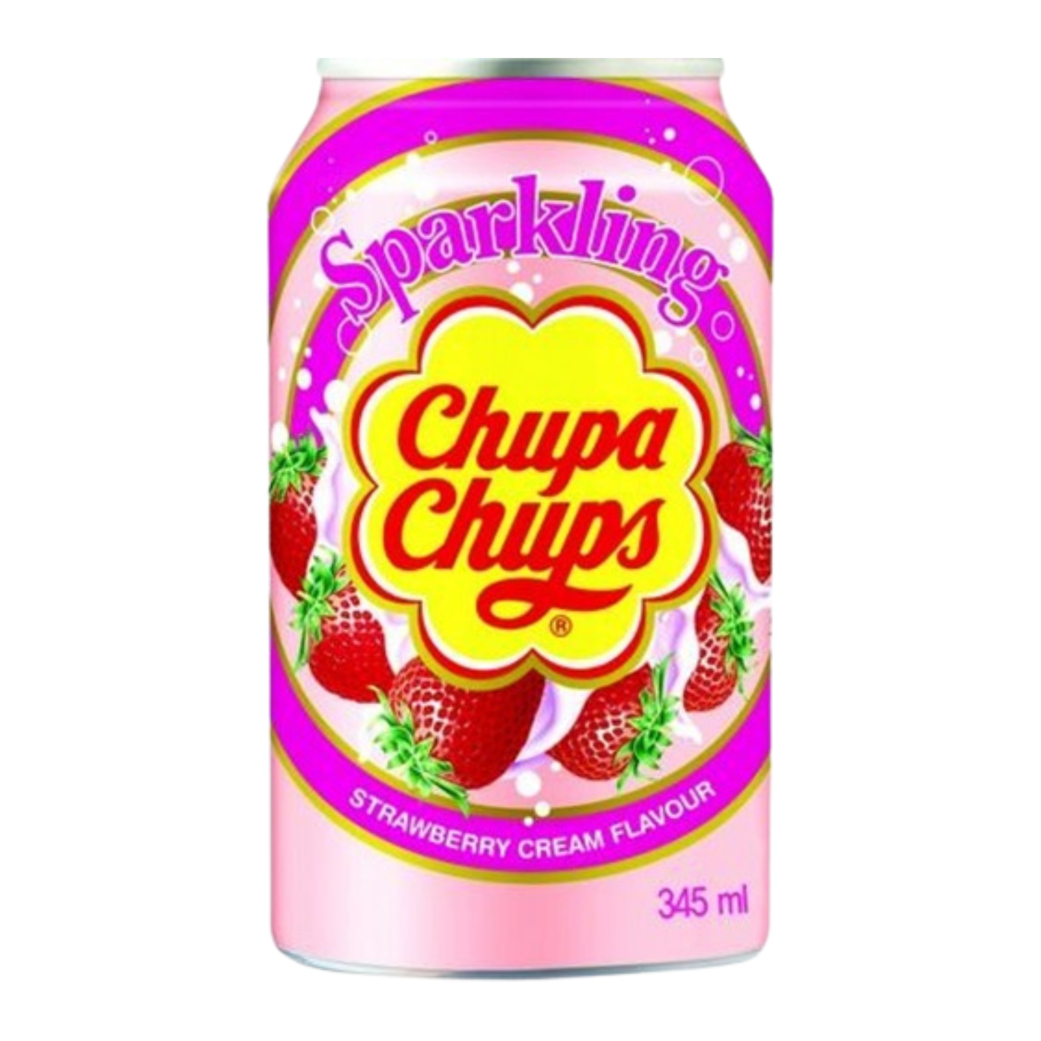 Chupa Chups Sparkling Strawberry Cream 345ml (12er-Pack)