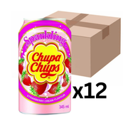 Chupa Chups Sparkling Strawberry Cream 345ml (12er-Pack)