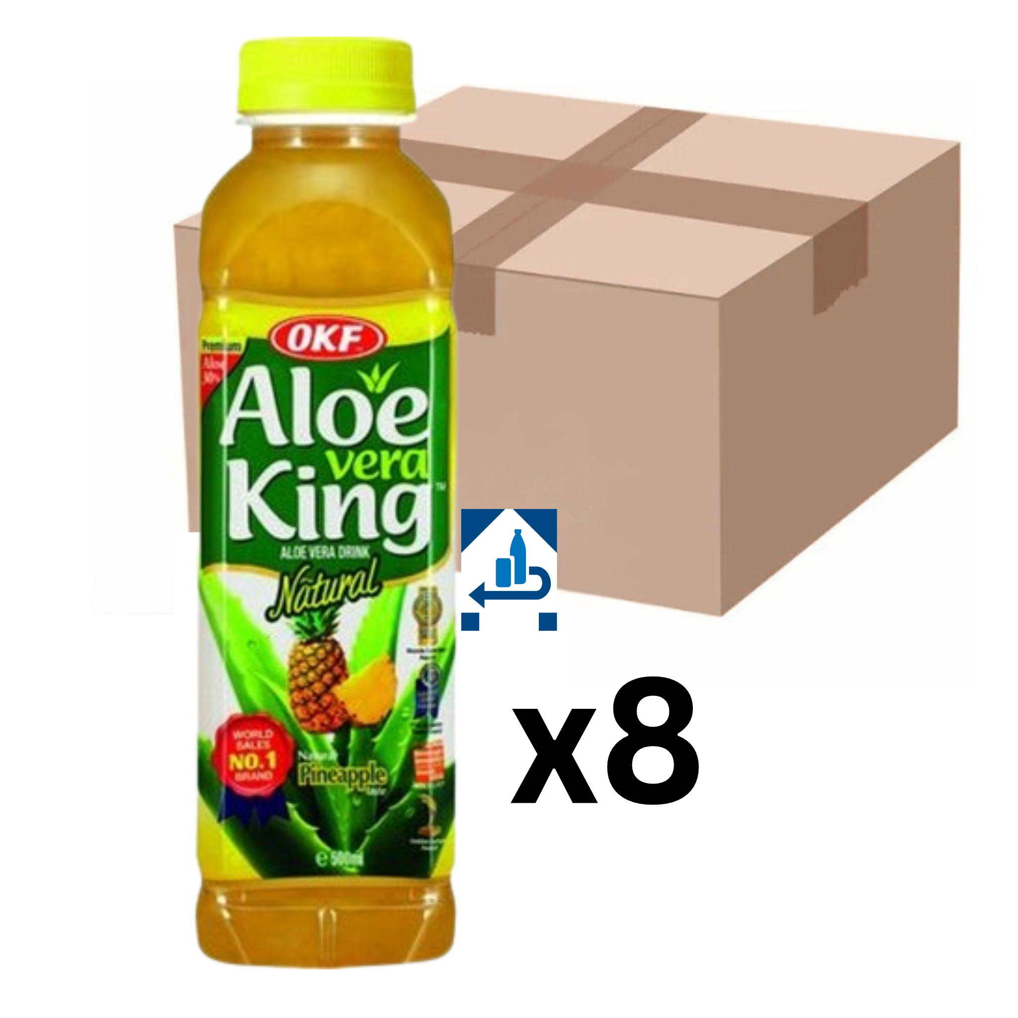 OKF Aloe Vera Getränk Ananas 500ml (8er-Pack)