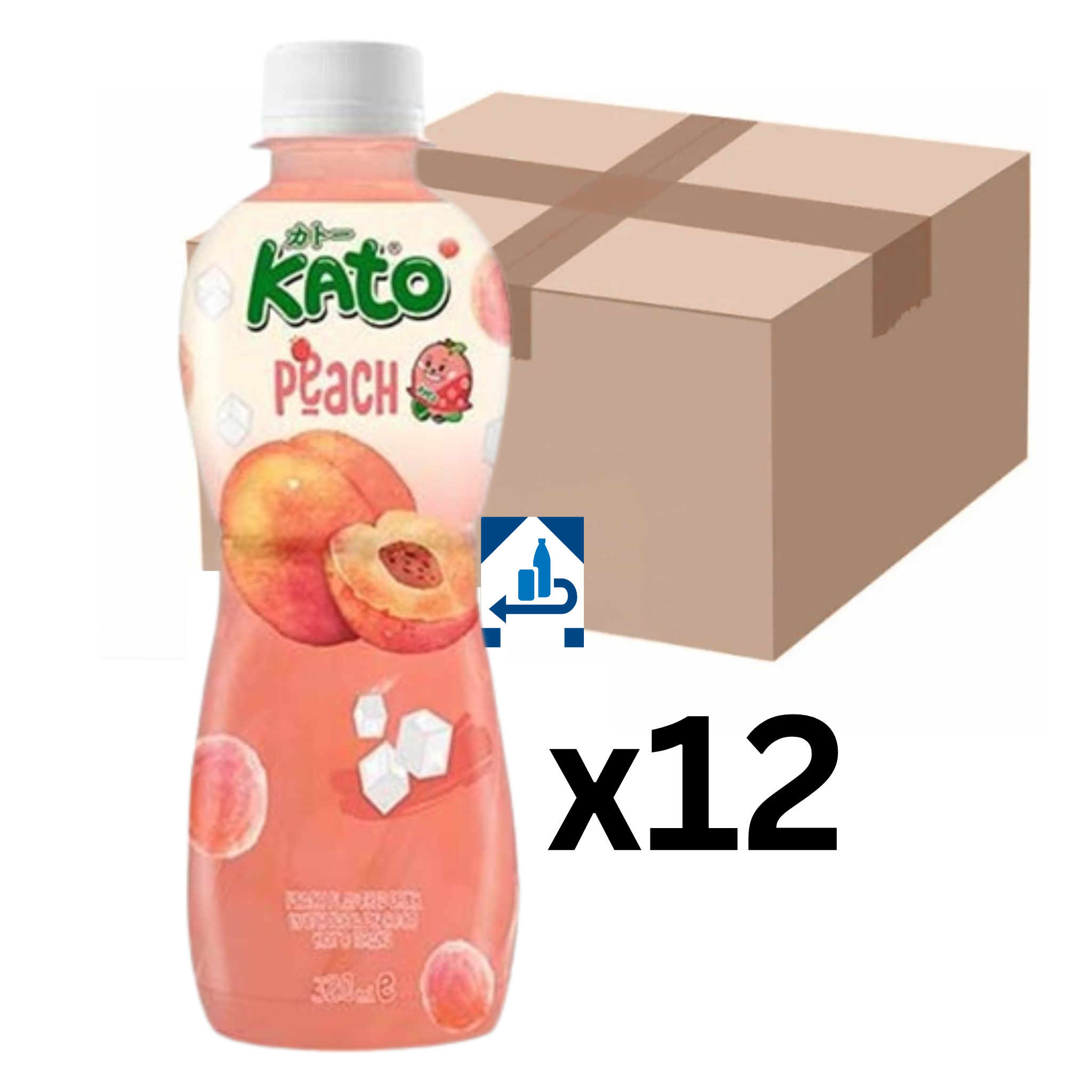 Kato Pfirsich Getränk mit Nata de Coco 320ml (12er-Pack)_MHD