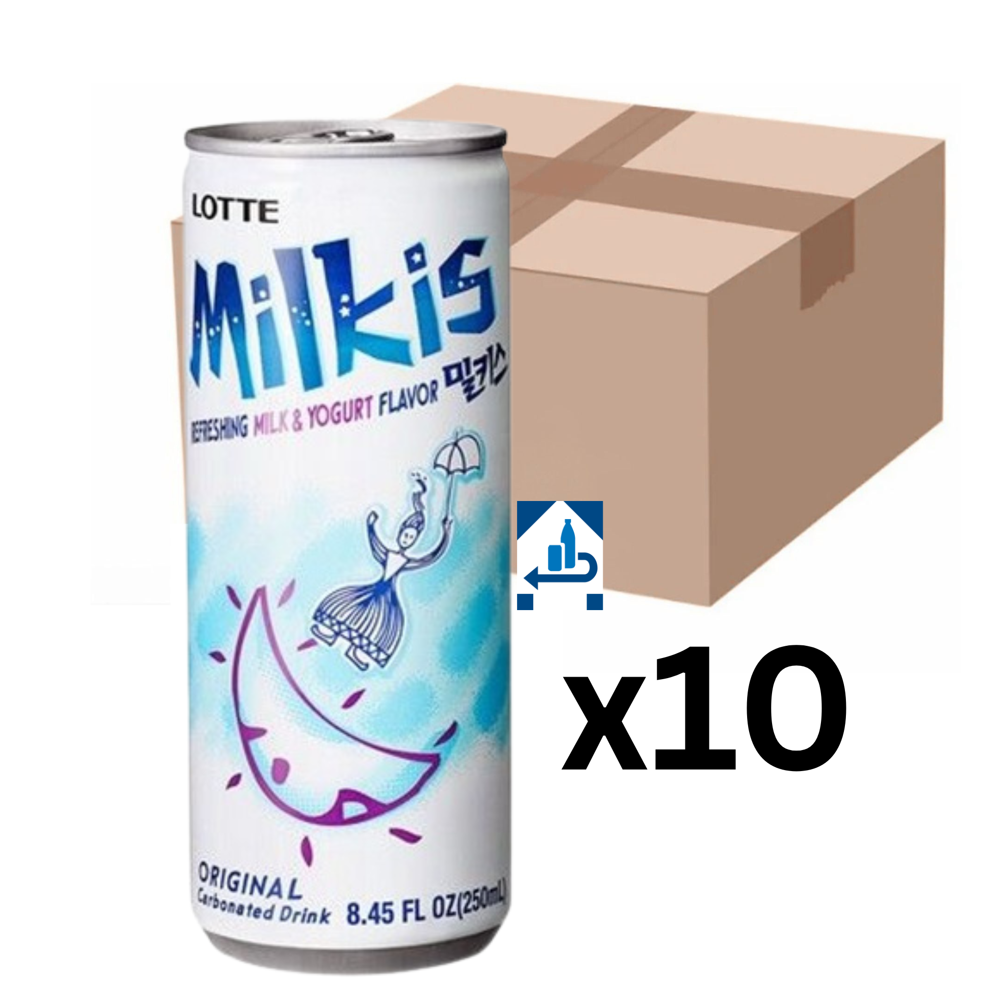 Lotte Milkis Original Milchgetränk 250ml (10er-Pack)