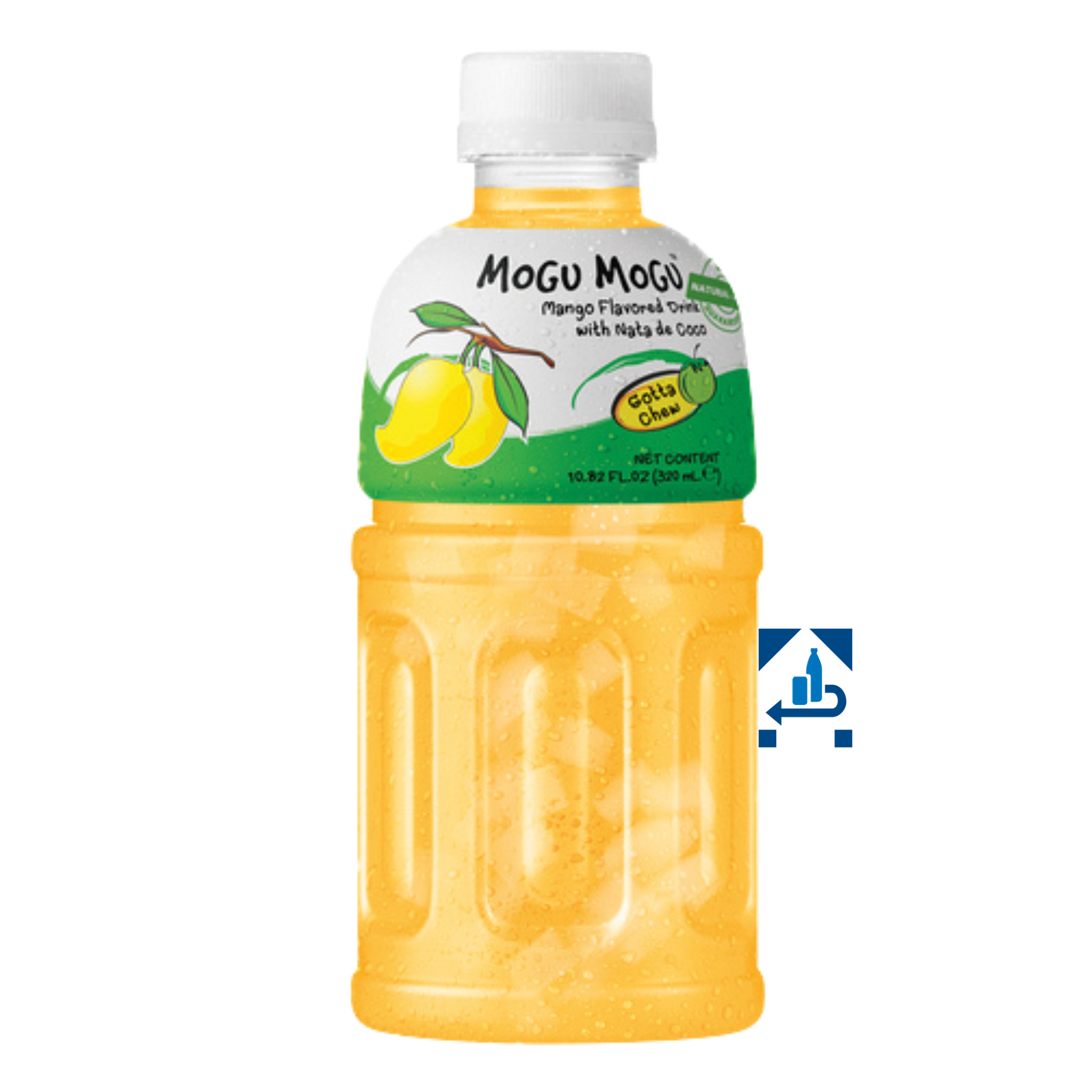 Mogu Mogu Mango Getränk mit Nata de Coco 320ml (12er-Pack)