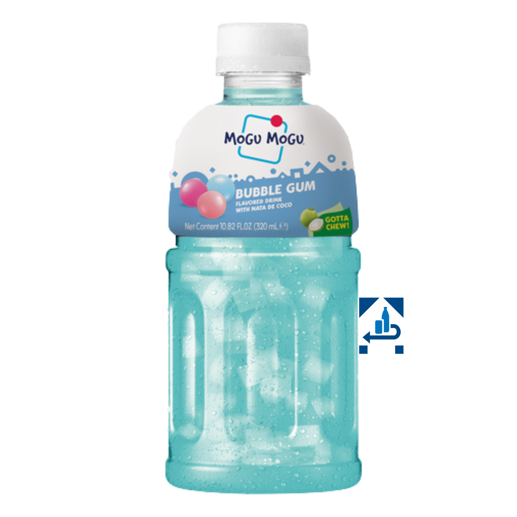 Mogu Mogu Kaugummi Getränk mit Nata de Coco 320ml (12er-Pack)