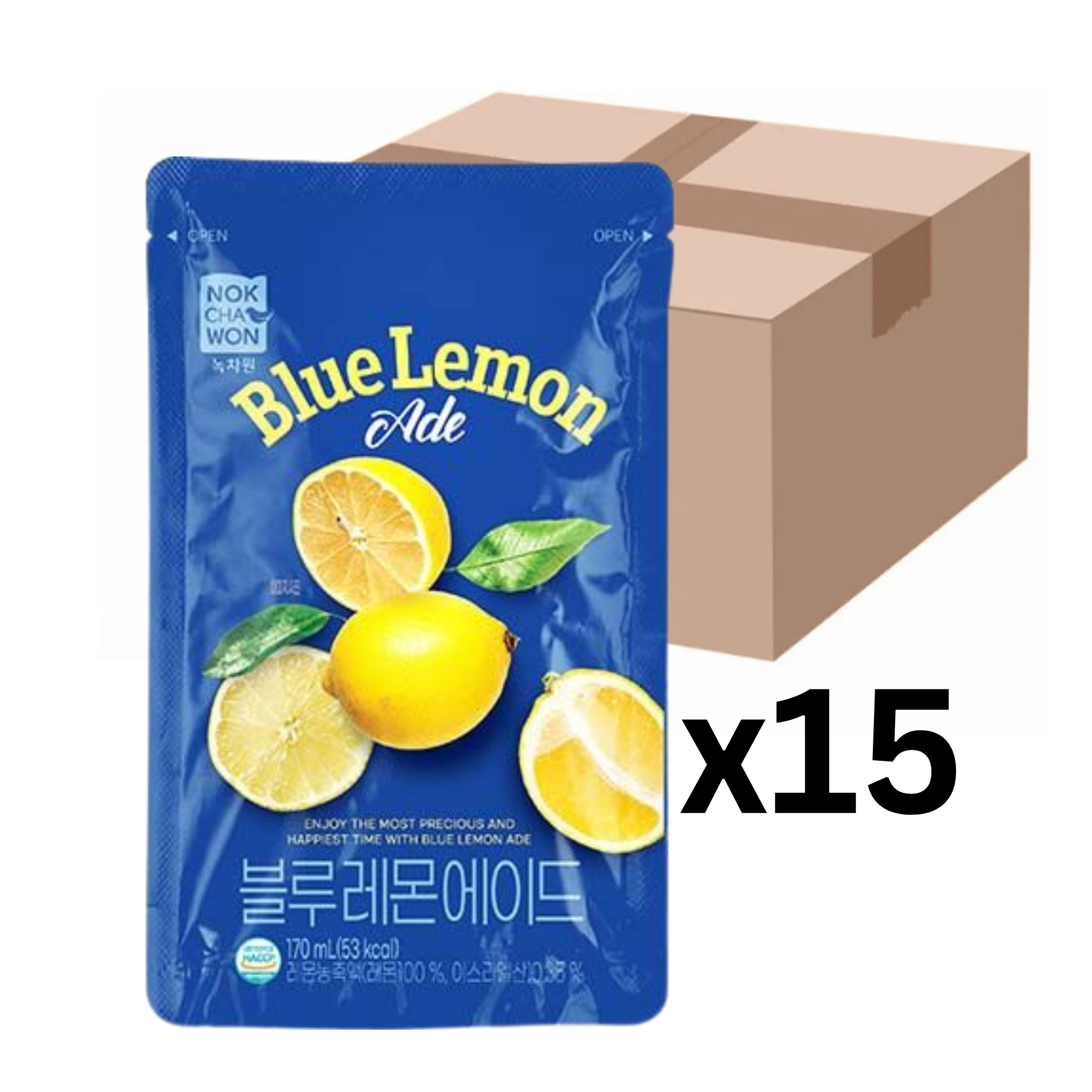 Nokchawon Blue Lemon Ade Beutelgetränk 170ml (15er-Pack)