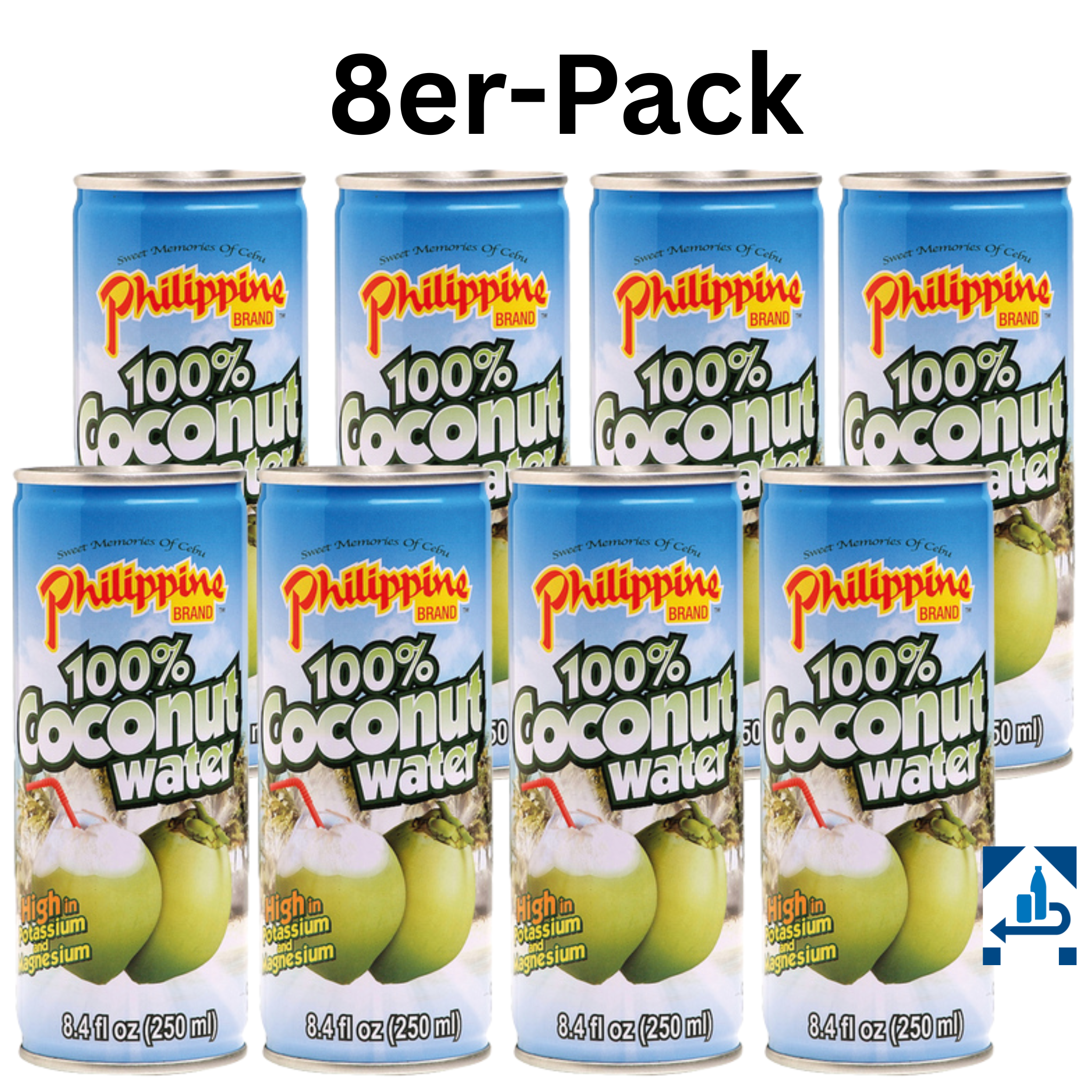 Philippine Brand Kokoswasser 250ml (8er-Pack)