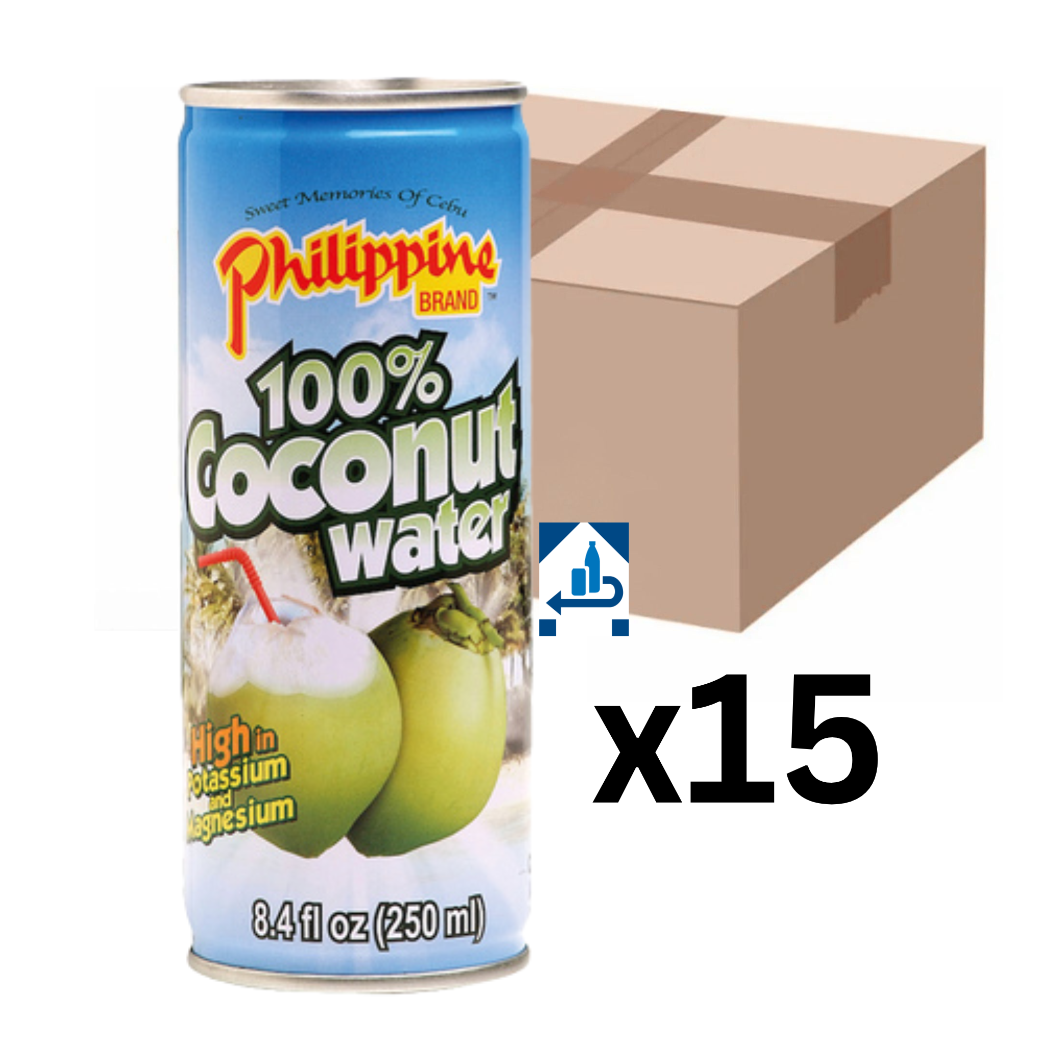 Philippine Brand Kokoswasser 250ml (15er-Pack)
