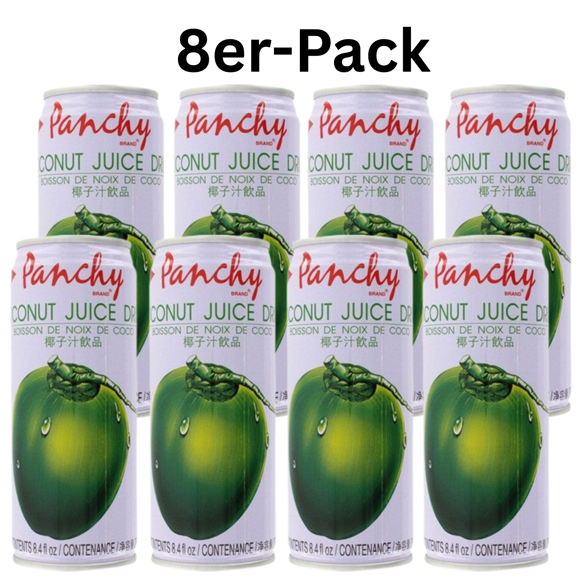 Panchy Kokoswasser mit Fruchtfleisch 250ml (8er-Pack)