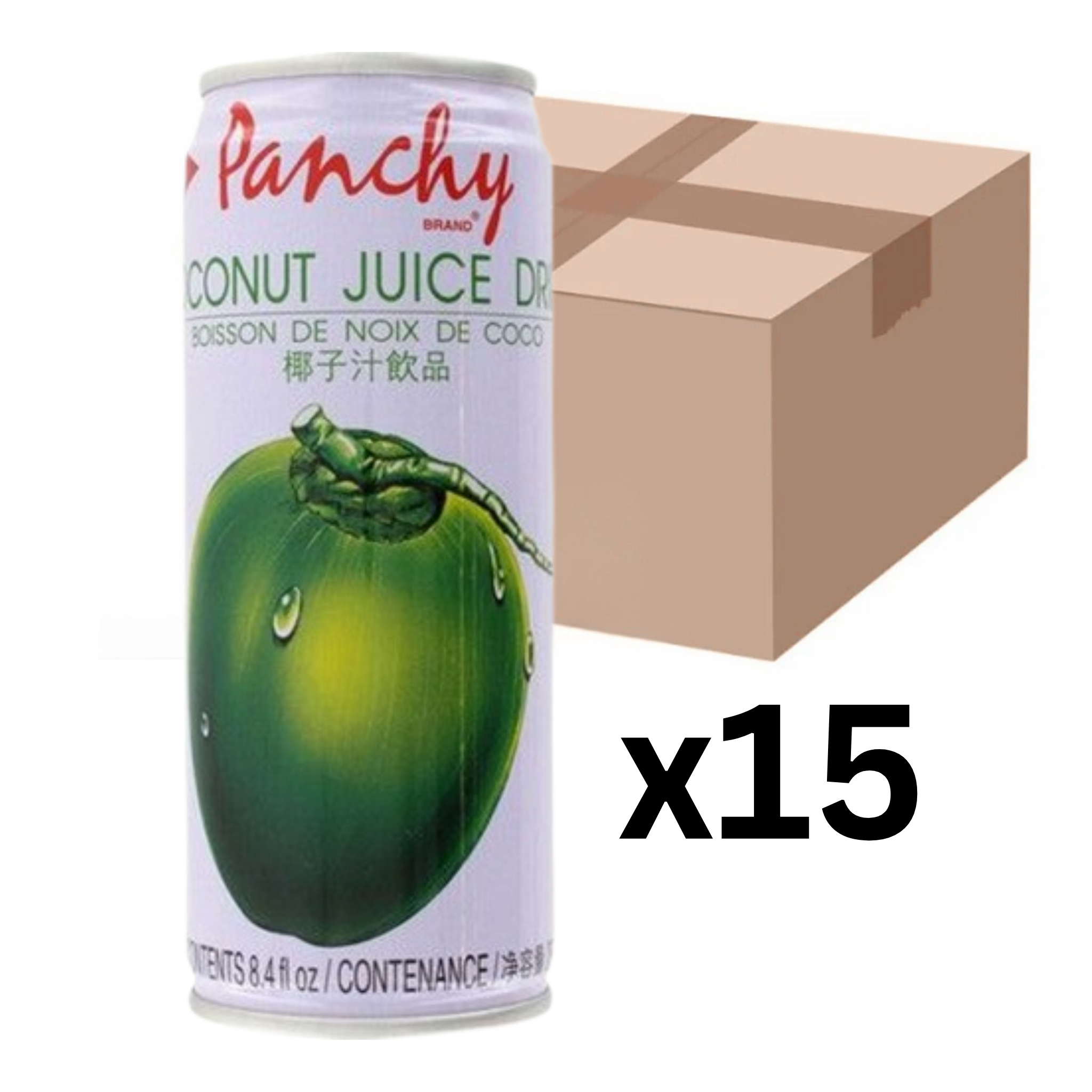 Panchy Kokoswasser mit Fruchtfleisch 250ml (15er-Pack)