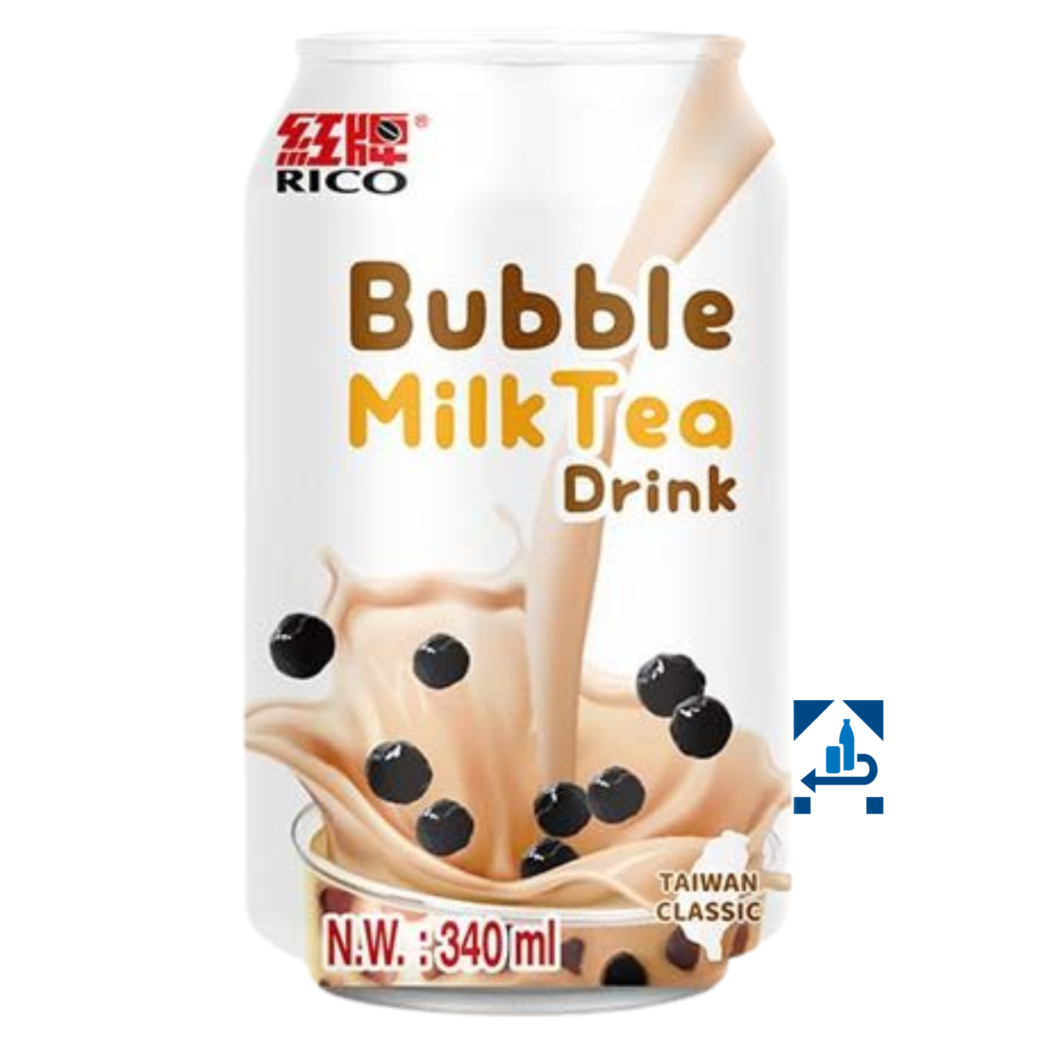 RICO Bubble Milk Tea Getränk Classic 340ml (12er-Pack)