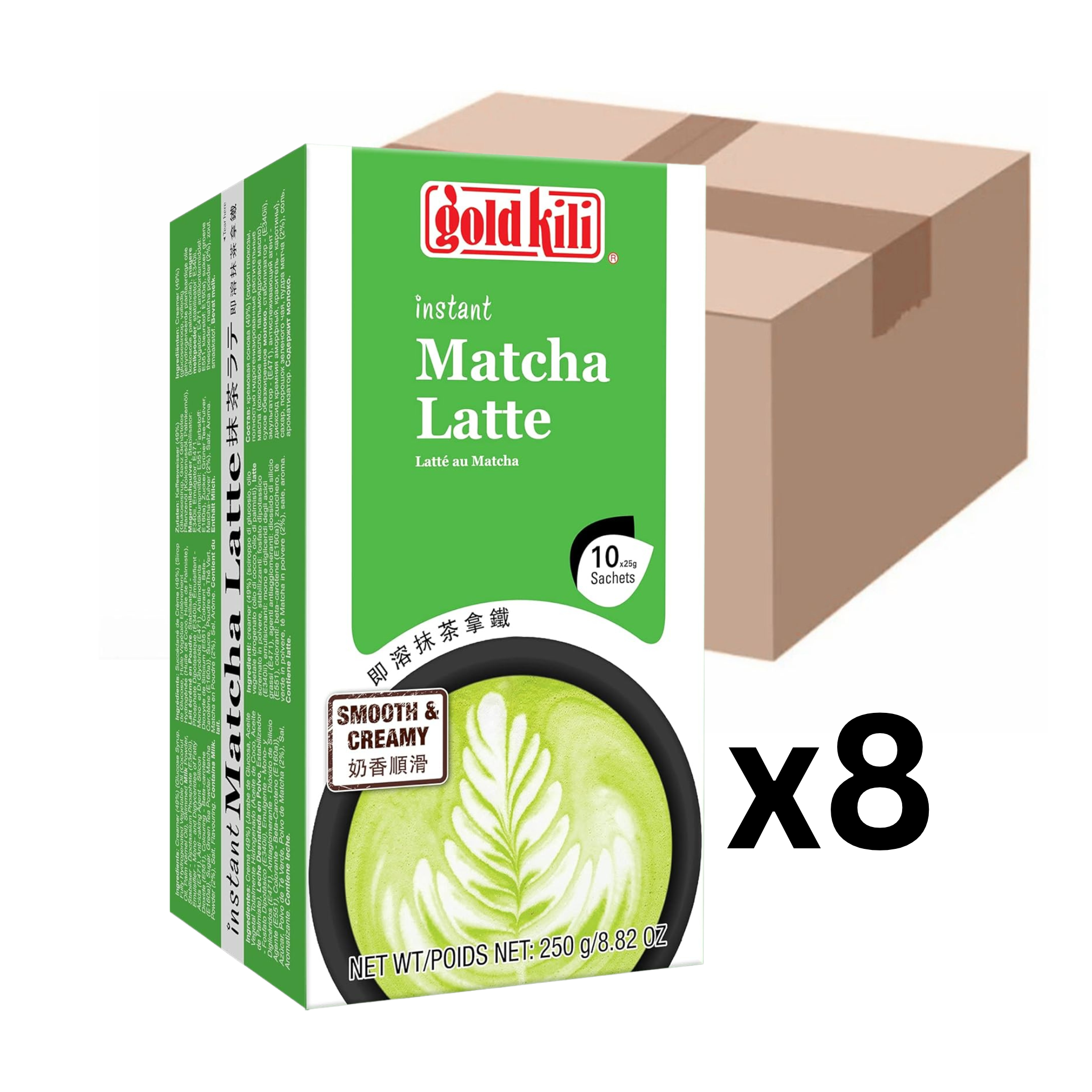 Gold Kili Instant Matcha Latte 250g (8er-Pack)