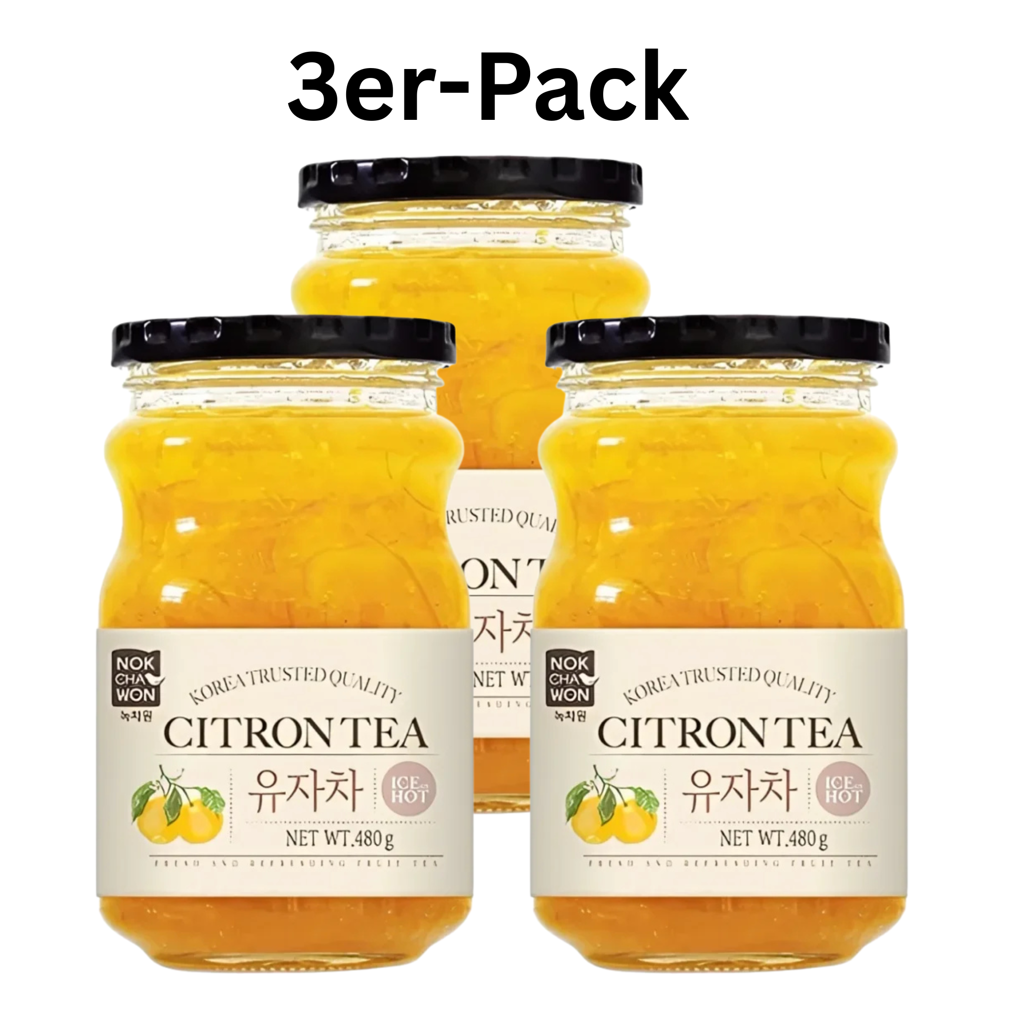 Nokchawon Yuja Yuzu Tee 480g (3er-Pack)