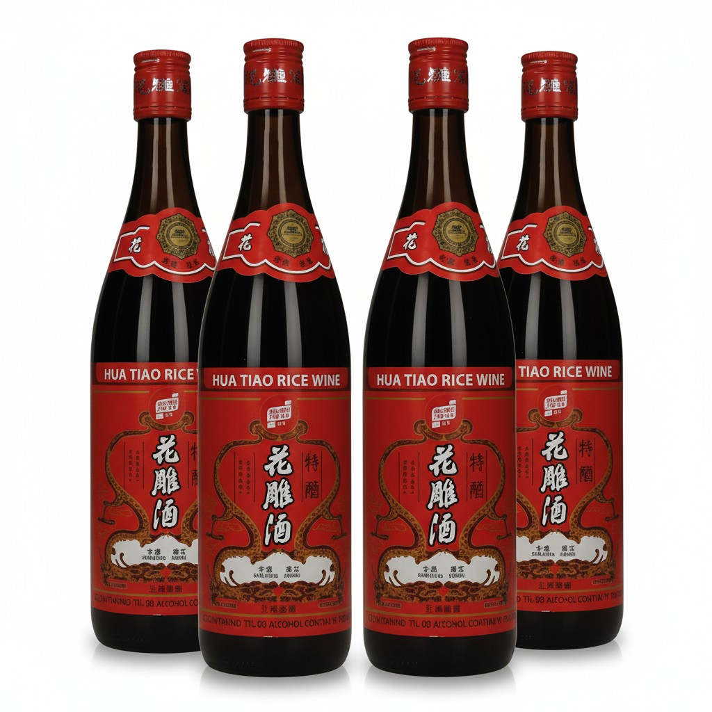 Golden Turtle Hua Tiao Reiswein Kochwein 14%, 640ml (4er-Pack)