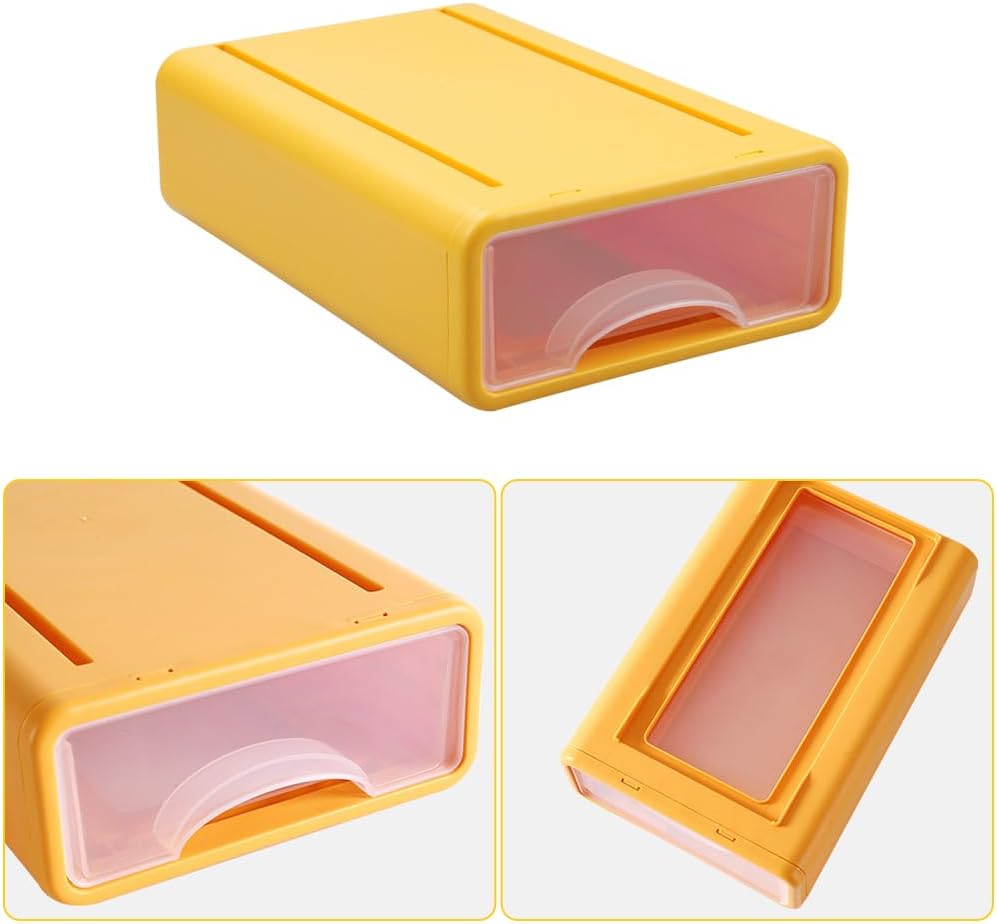 LÜNIC 3er-Set Stapelbare Schubladenbox Organizer Schreibtisch (3 Farben)