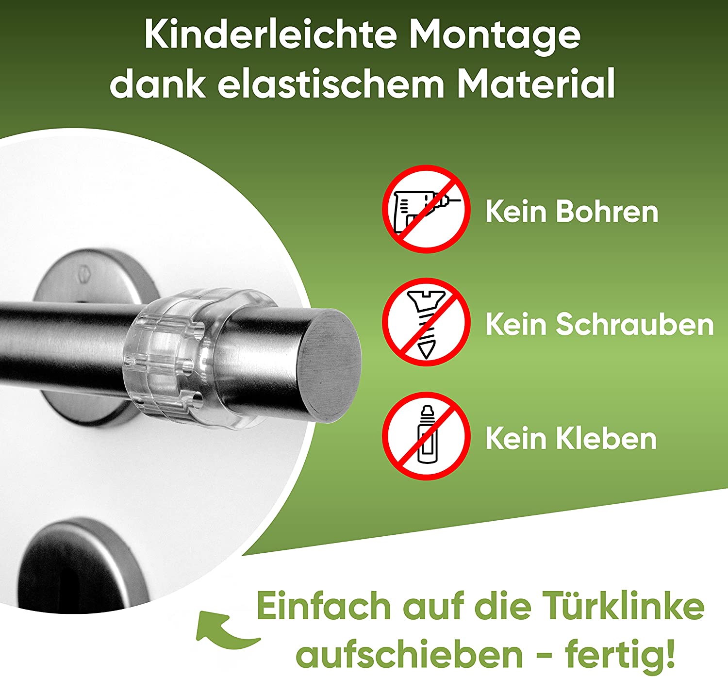 LÜNIC 4er Set Türklinkenpuffer Türstopper Türgriffpuffer Ring transparent