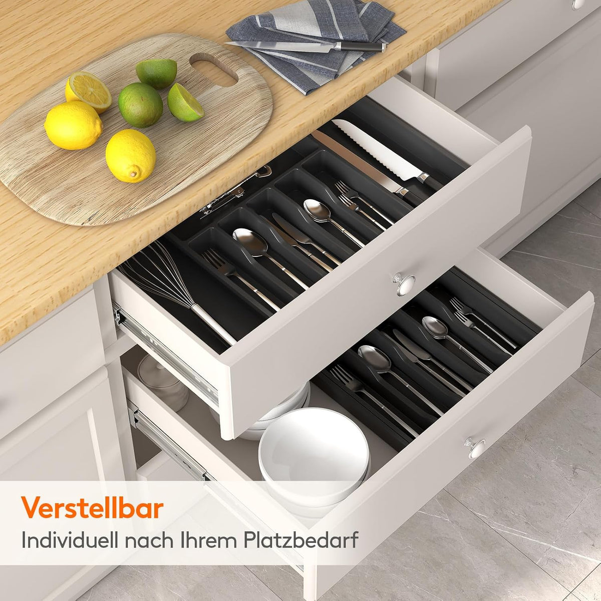 Besteckkasten Besteckeinsatz Schubladen aus Kunststoff, verstellbar, s – AsiaYumBox